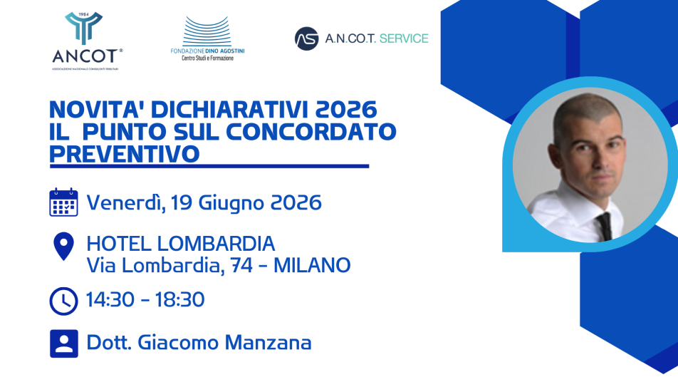 NOVITA' DICHIARATIVI 2026 IL  PUNTO SUL CONCORDATO PREVENTIVO
